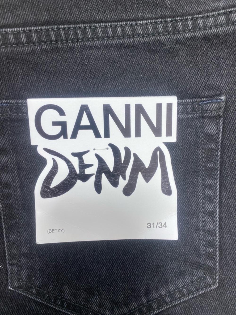 Ganni Black High-Rise Betzy Jeans
